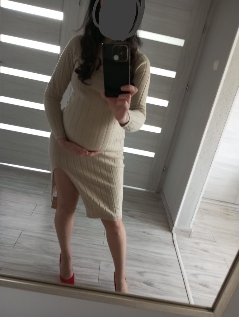 Sukienka ciążowa sweterkowa
