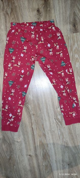 Spodnie piżama świąteczne renifery 122/128 little kids