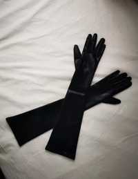 Nowe czarne długie rękawiczki cosplay