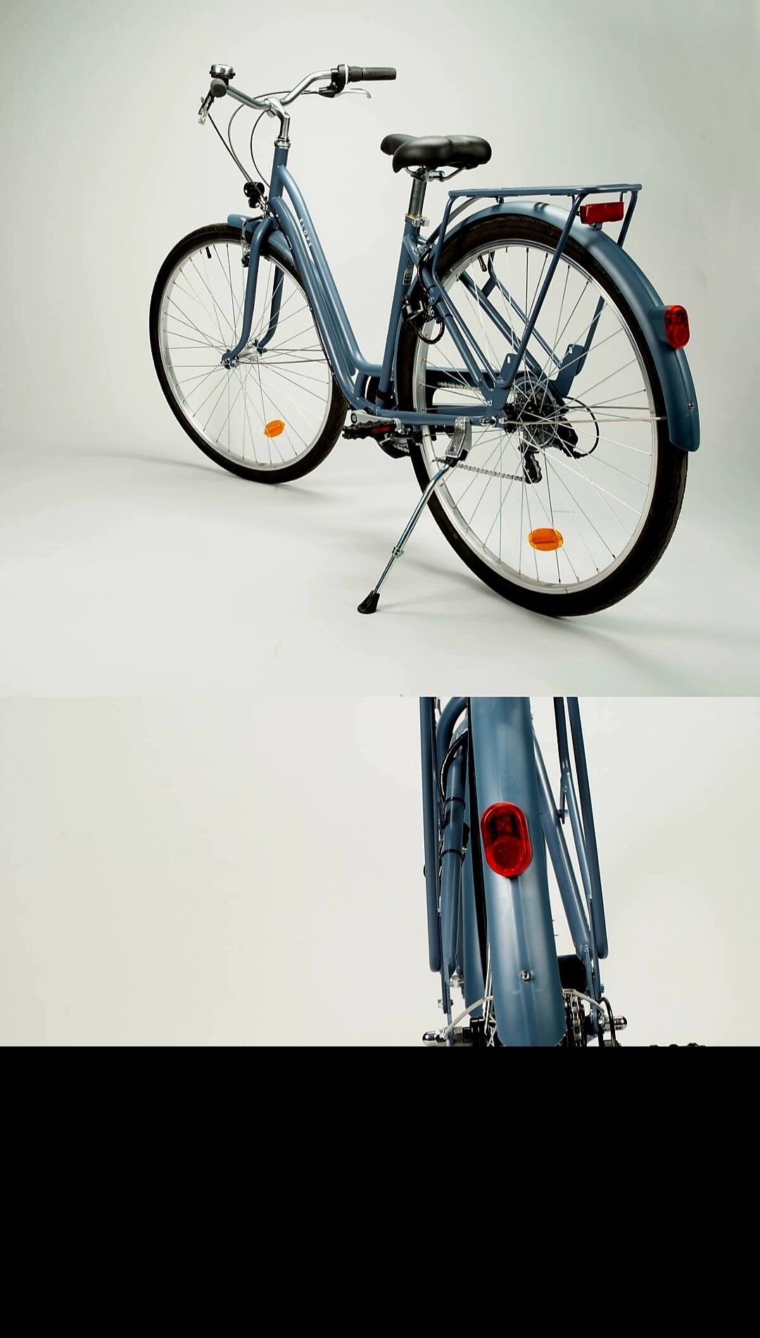 Bicicleta Cidade Elops 120 - quadro baixo azul (Pasteleira Holandesa)