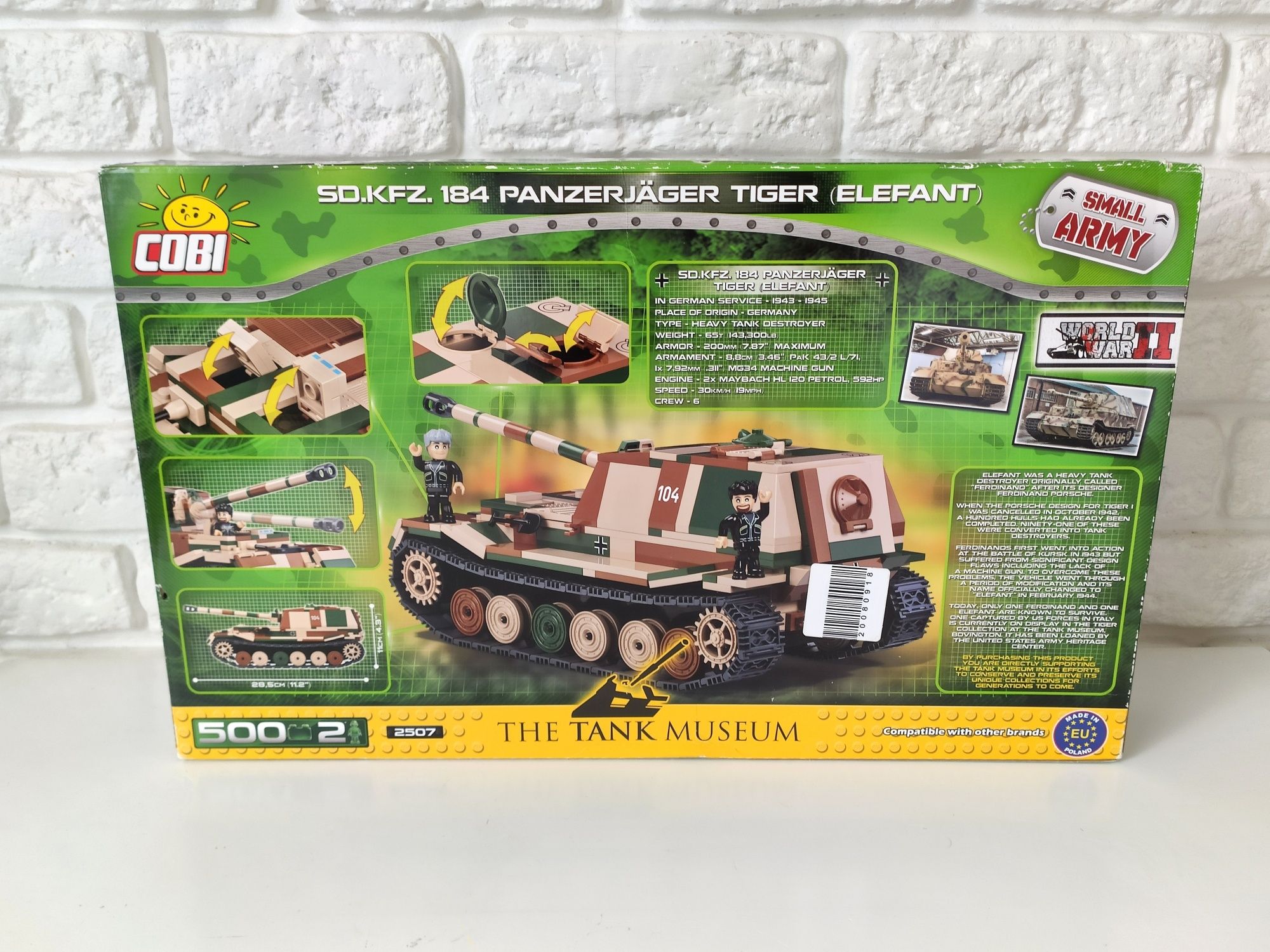 Cobi Czołg Sd.Kfz 184 Panzerjager Tiger Elefant 2507