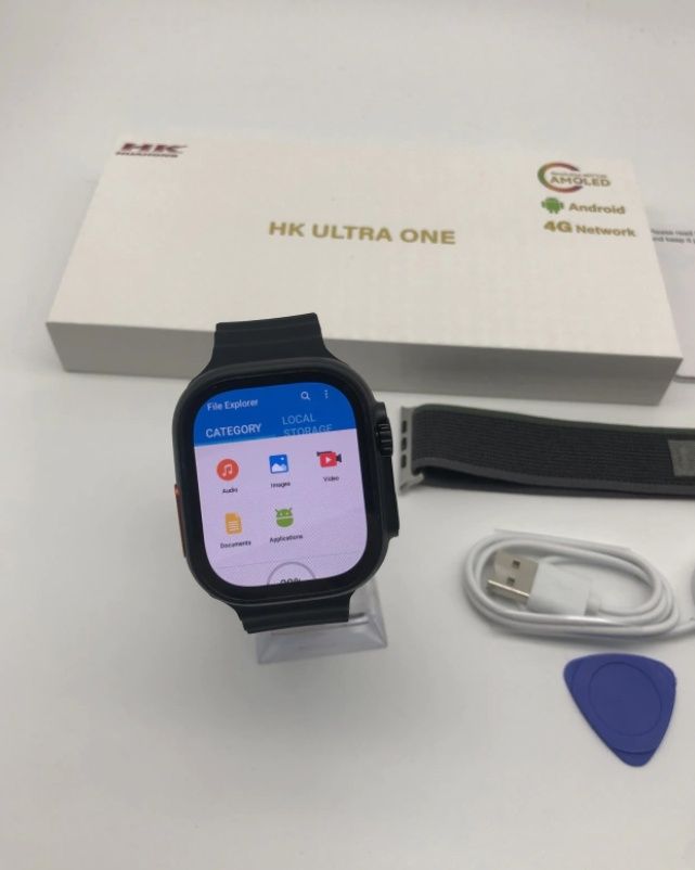 Скидка!! Android 4G Смарт Часы на симку AMOLED  HK Ultra ONE sim