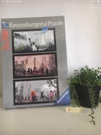 Ravensburger Puzzle 3x500 (New York, Paris, London) NOVO