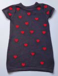 Sukienka sweterek H&M 98/104 grafit Walentynki święta, krótki rękawek