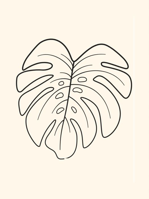 Plakat metalowy Ozdoba na ścianę Monstera liść kwiat