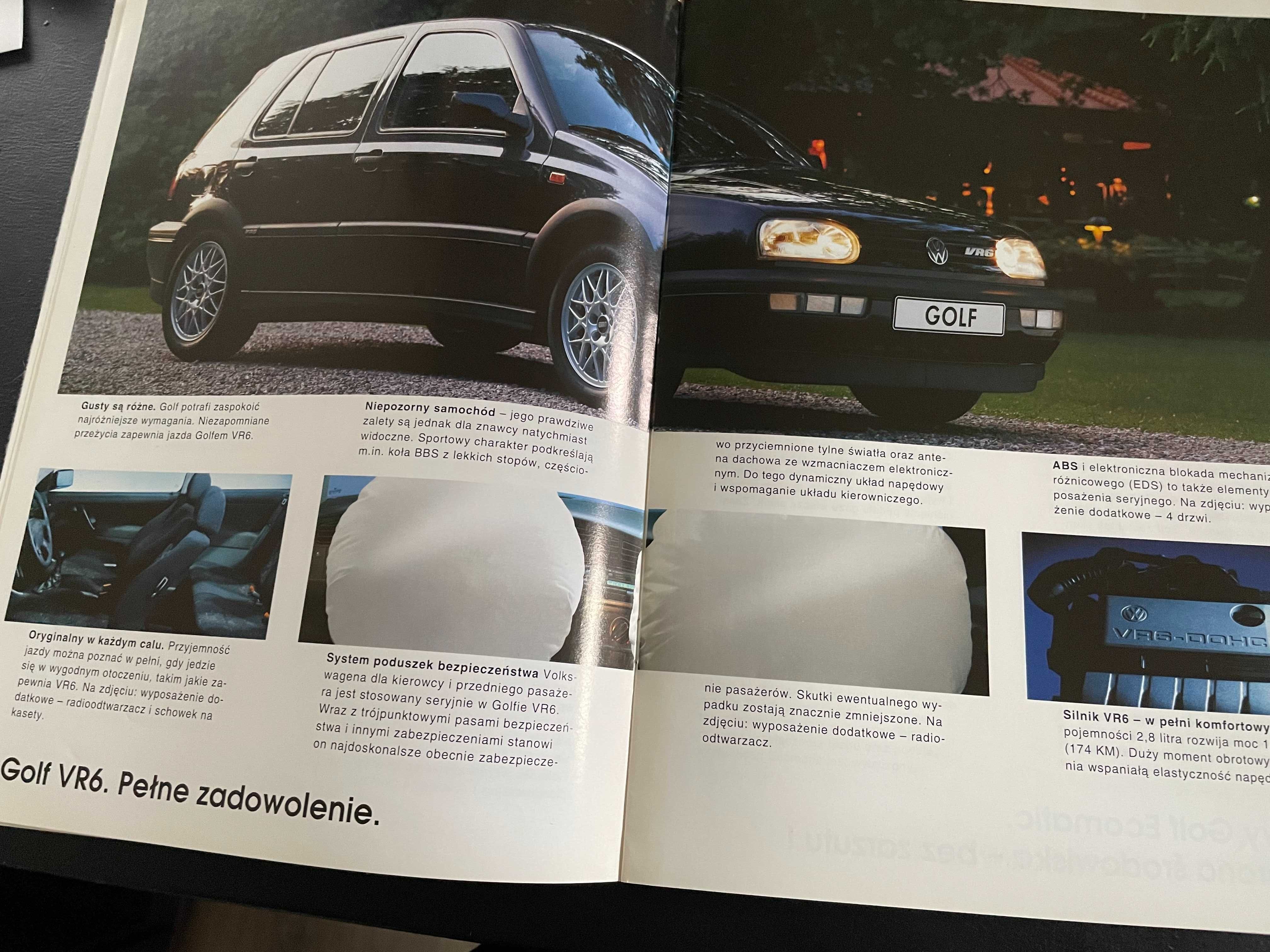 Katalog prospekt Volkswagen program modele 1994 r. 24 strony język PL