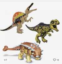 4* dinozaur spinozaur ankylozaur giganotozaur terizinozaur jurassic wo