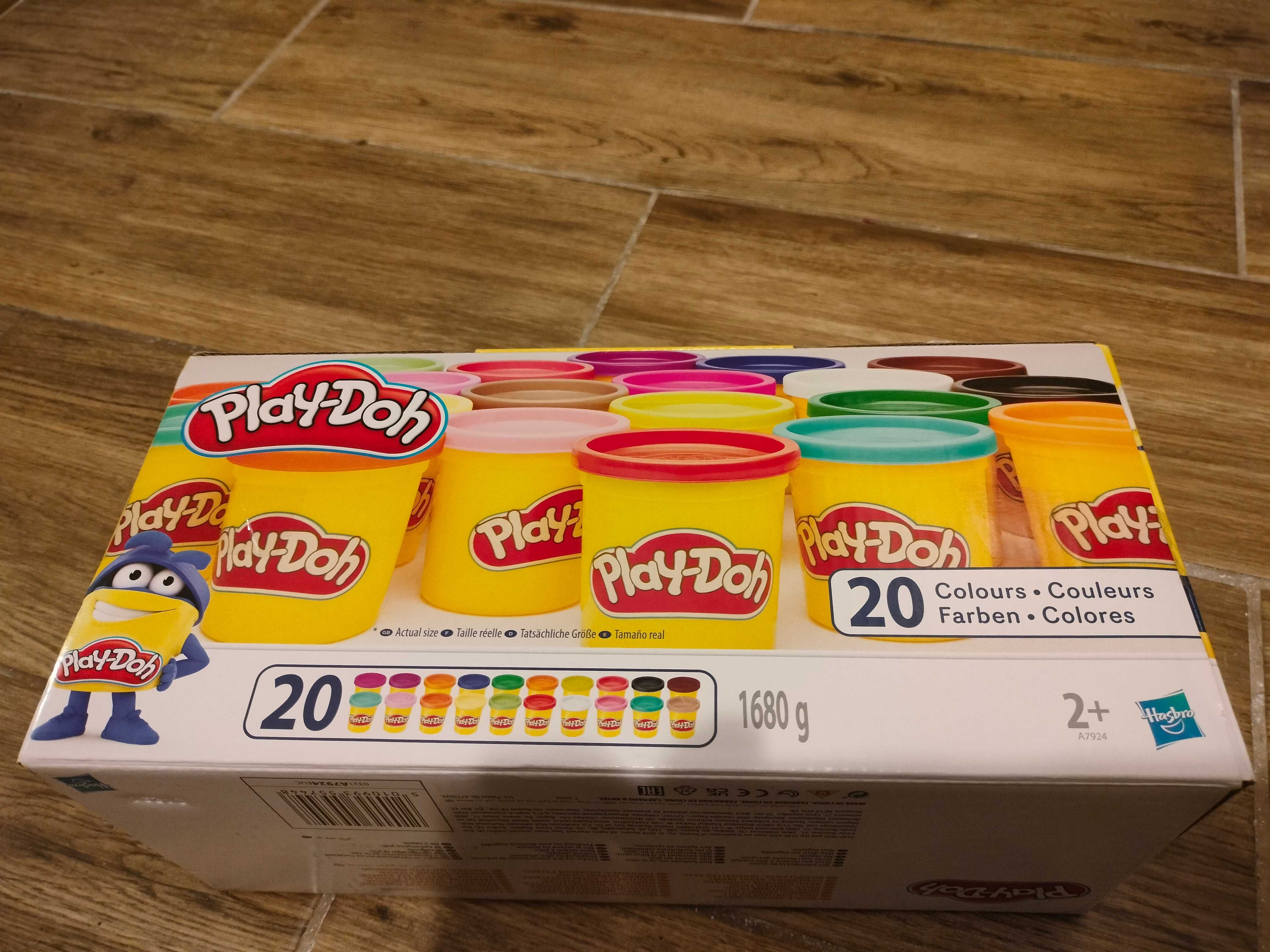 Ciastolina Play doh 20 kubeczków z kolorową masą 1680g