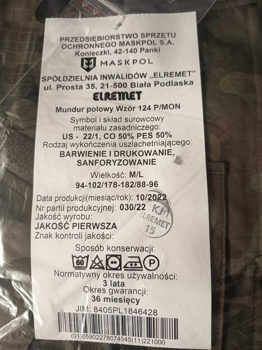 Mundur Polowy Wzór 124 P