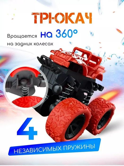 Инерционная машинка джип перевертыш