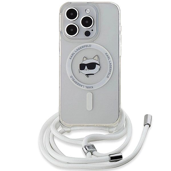 Etui Karl Lagerfeld IML Choupette Head&Cord MagSafe na iPhone 15 Pro M