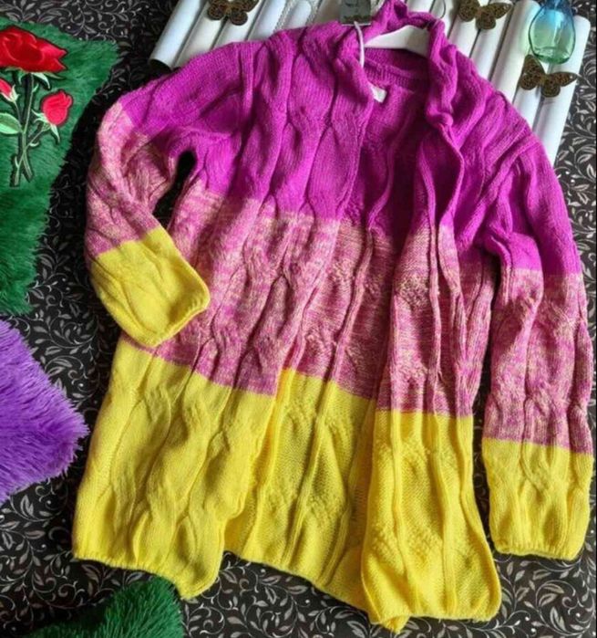 Теплый женский вязаный кардиган лало