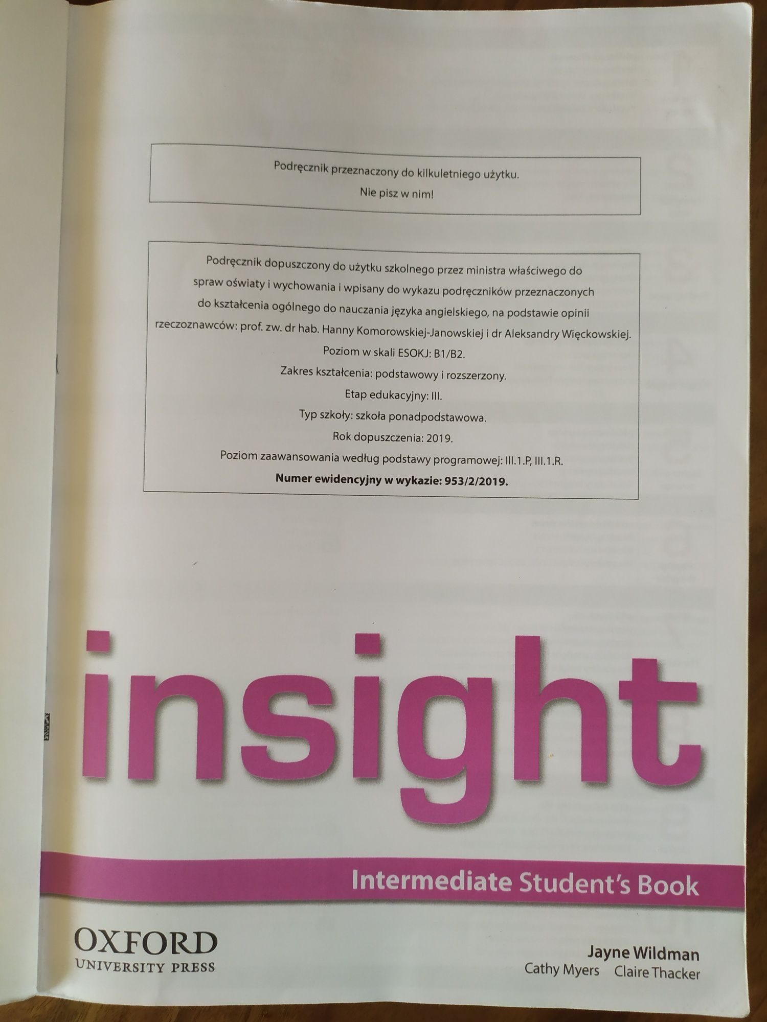 Podręcznik Insight Intermediate