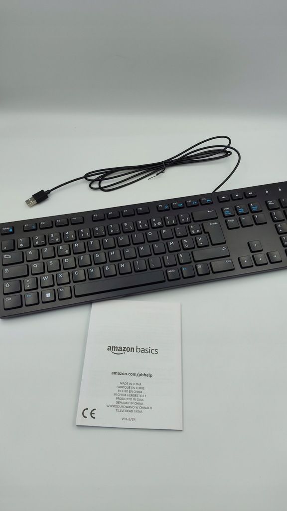 klawiatura przewodowa AMAZON BASICS usb AZERTY  MD005FR
