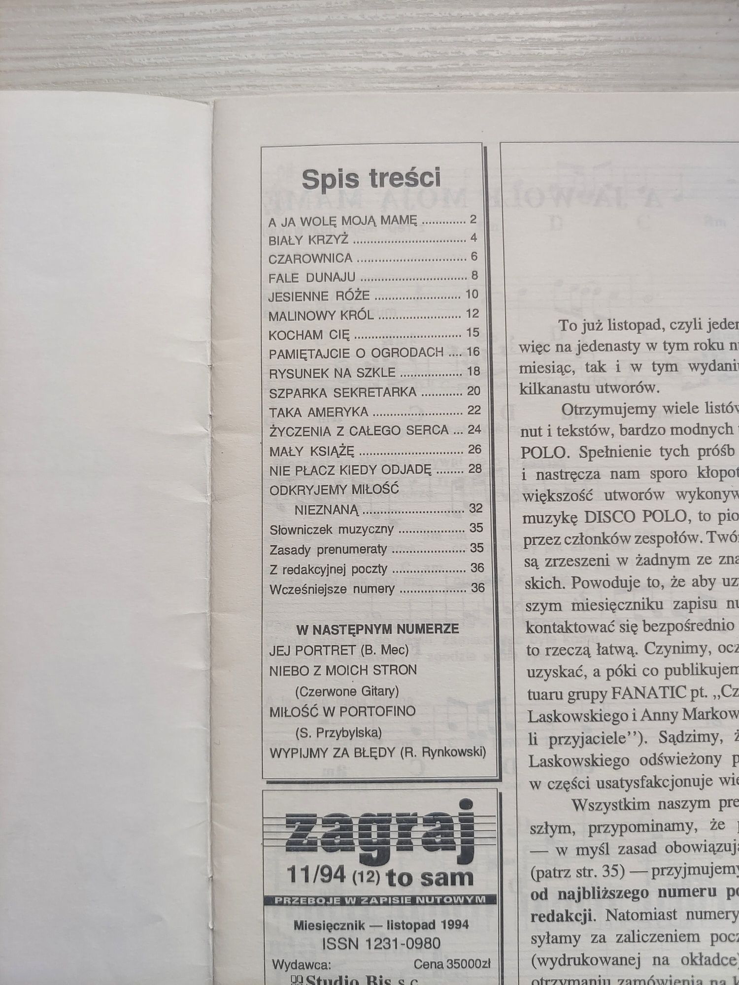 "Zagraj to sam" Przeboje w zapisie nutowym