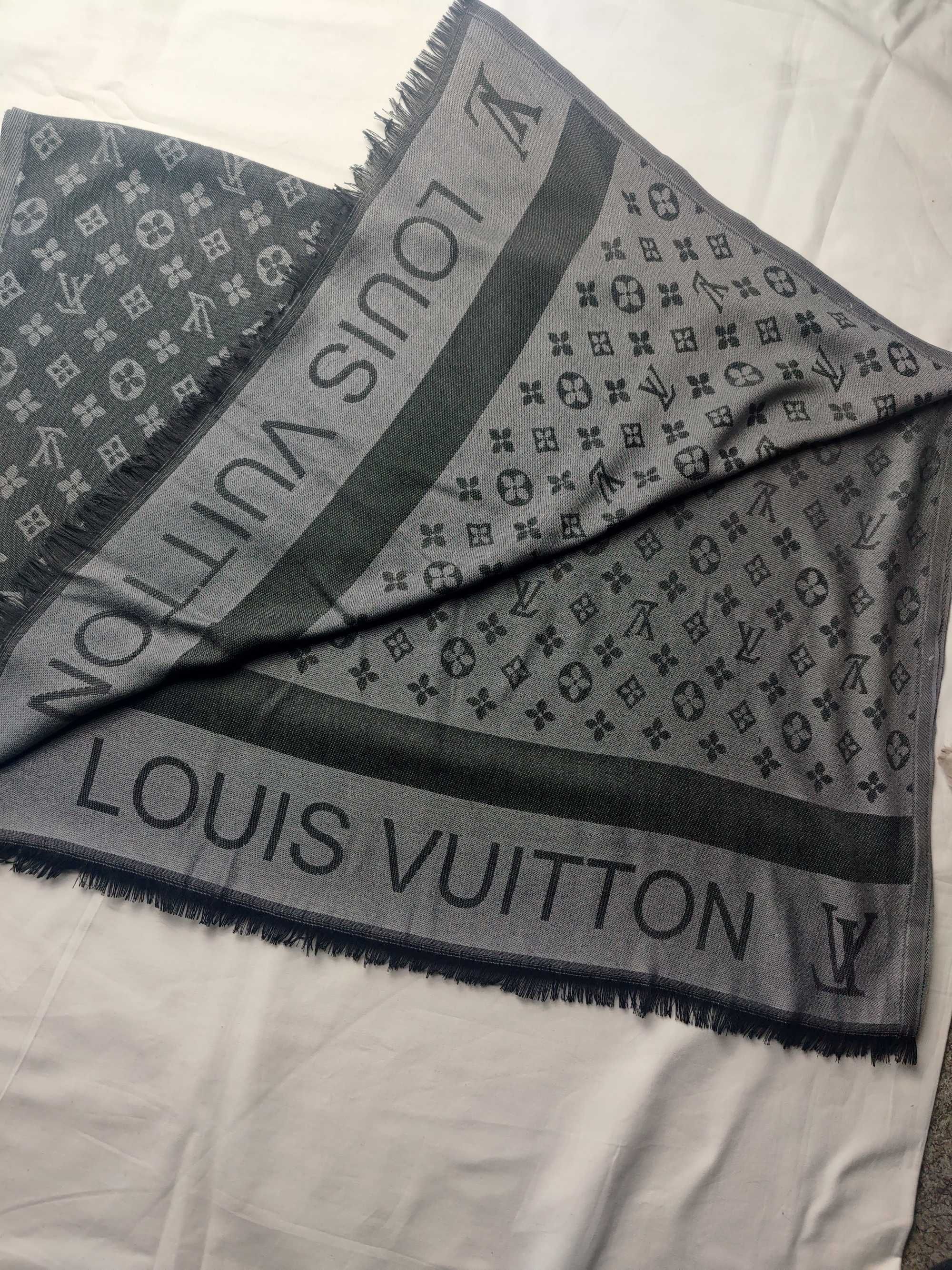 Szal Louis Vuitton LV Nowość logowane grubsze jesień hit