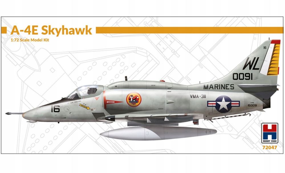 Samolot Douglas A-4E Skyhawk model 72047 Hobby 2000