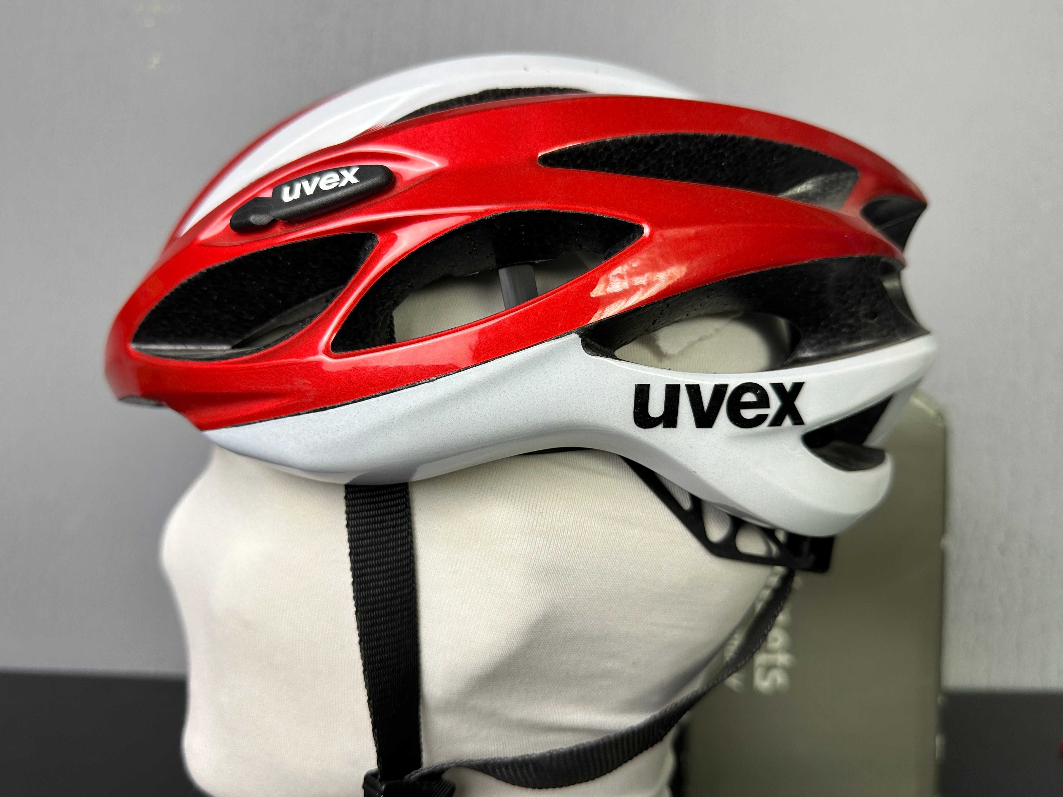 Kask UVEX FP1 czerwono biały