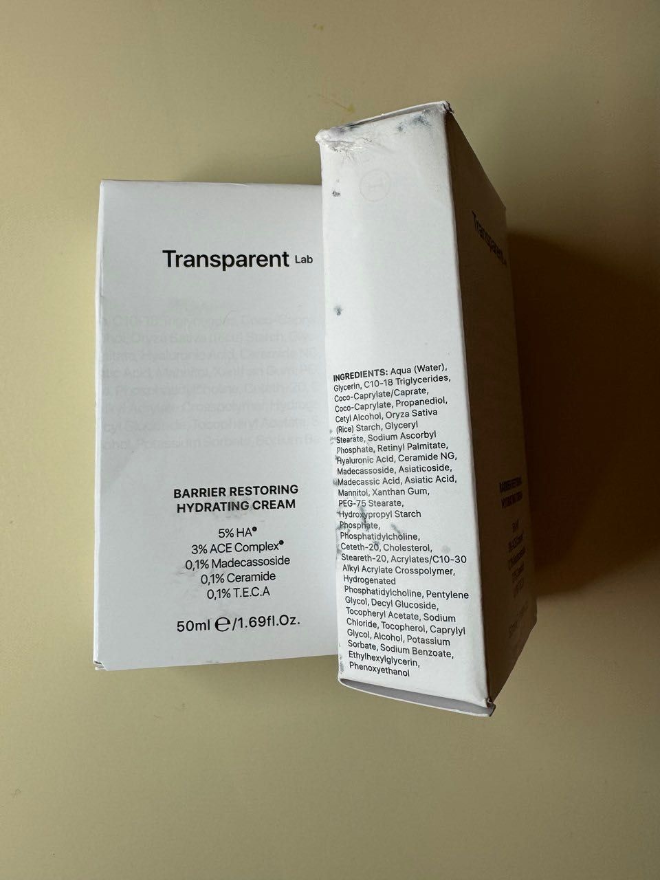 Ультразволожуючий крем transparent lab barrier restoring hydrating
