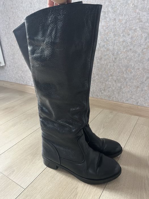 Жіночі шкіряні зимові чоботи сапоги