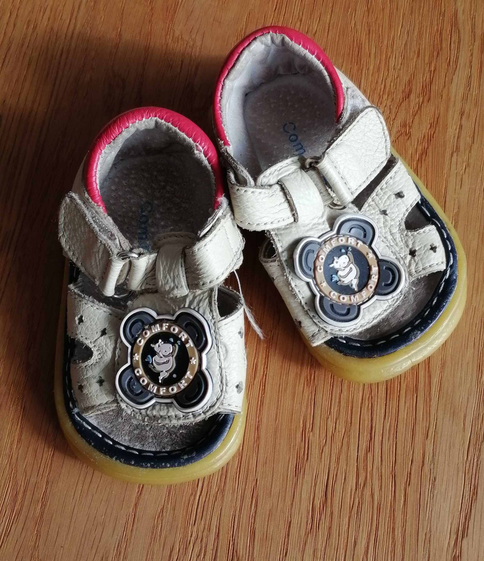 buty skórzane sandałki  dziecięce 19