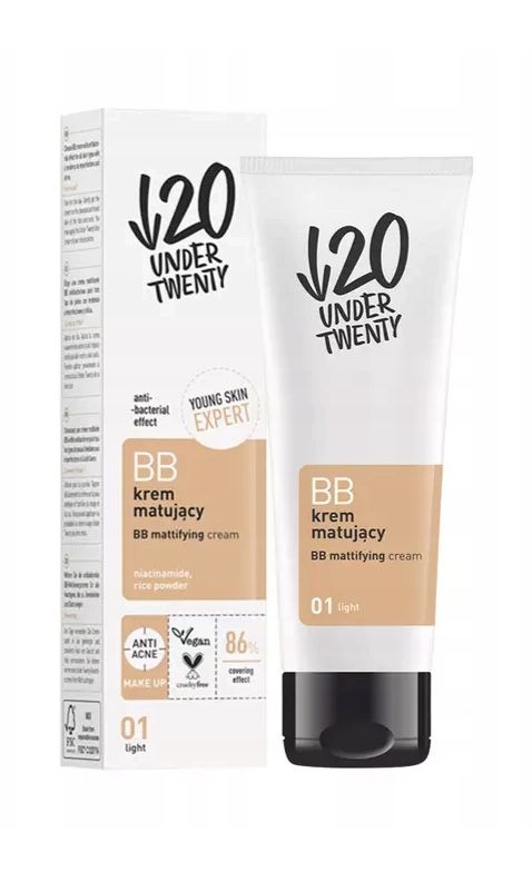 Krem matujący BB under twenty 01 Light
