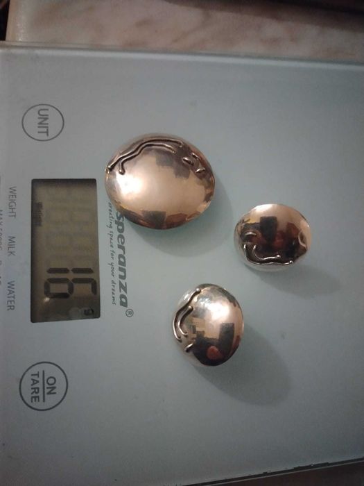 Srebrna broszka i kolczyki