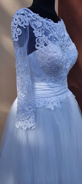 Весільна сукня. Плаття весільне біле з кружевом. Свадебное платье