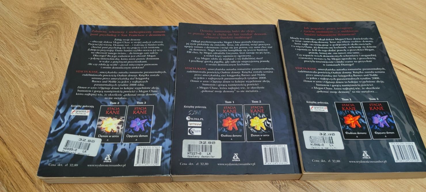 Książki Osobiste demony, Demon w sercu, Opętany demon. Stacia Kane