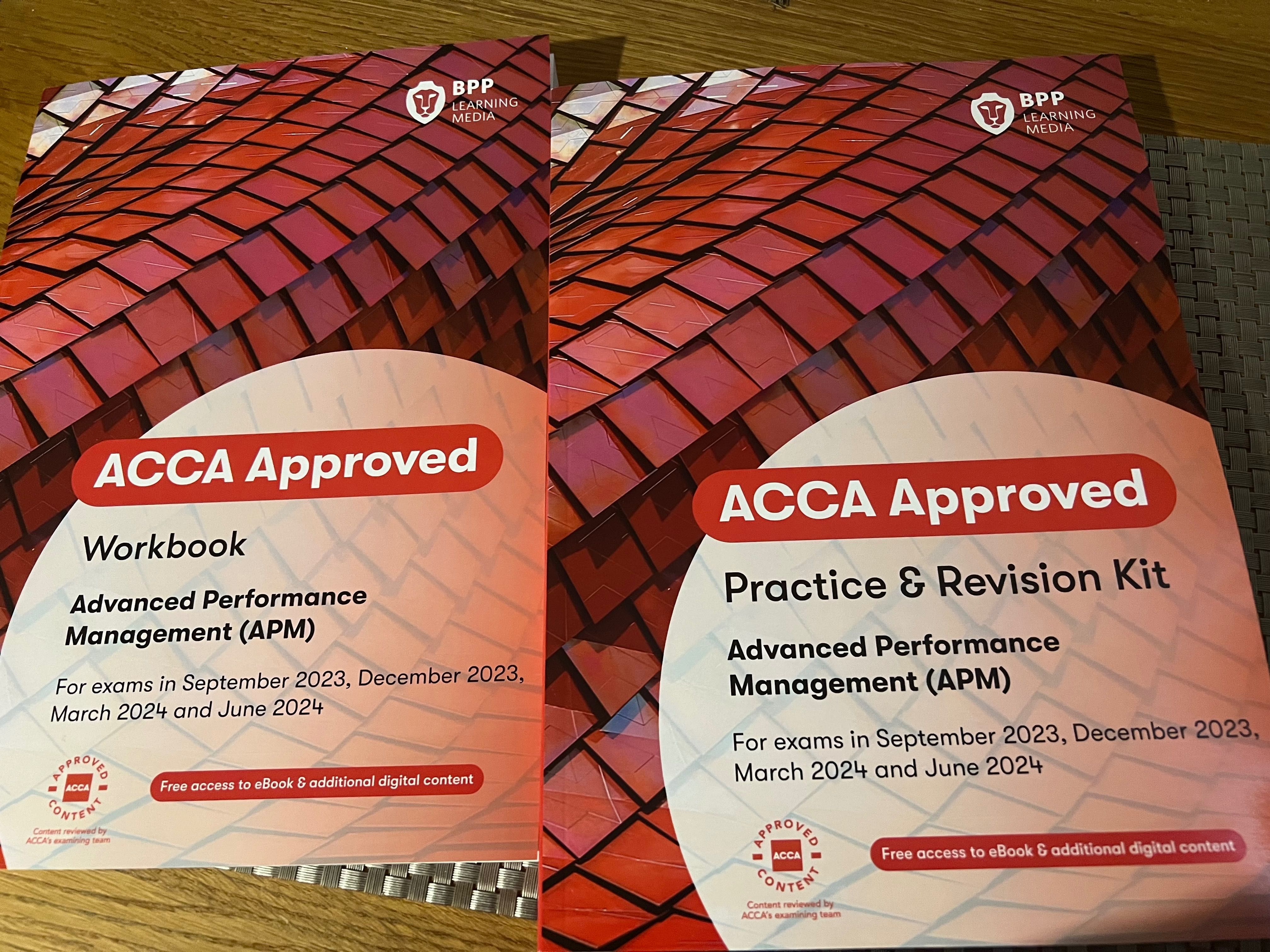 ACCA APM BPP Workbook and revision kit 2024