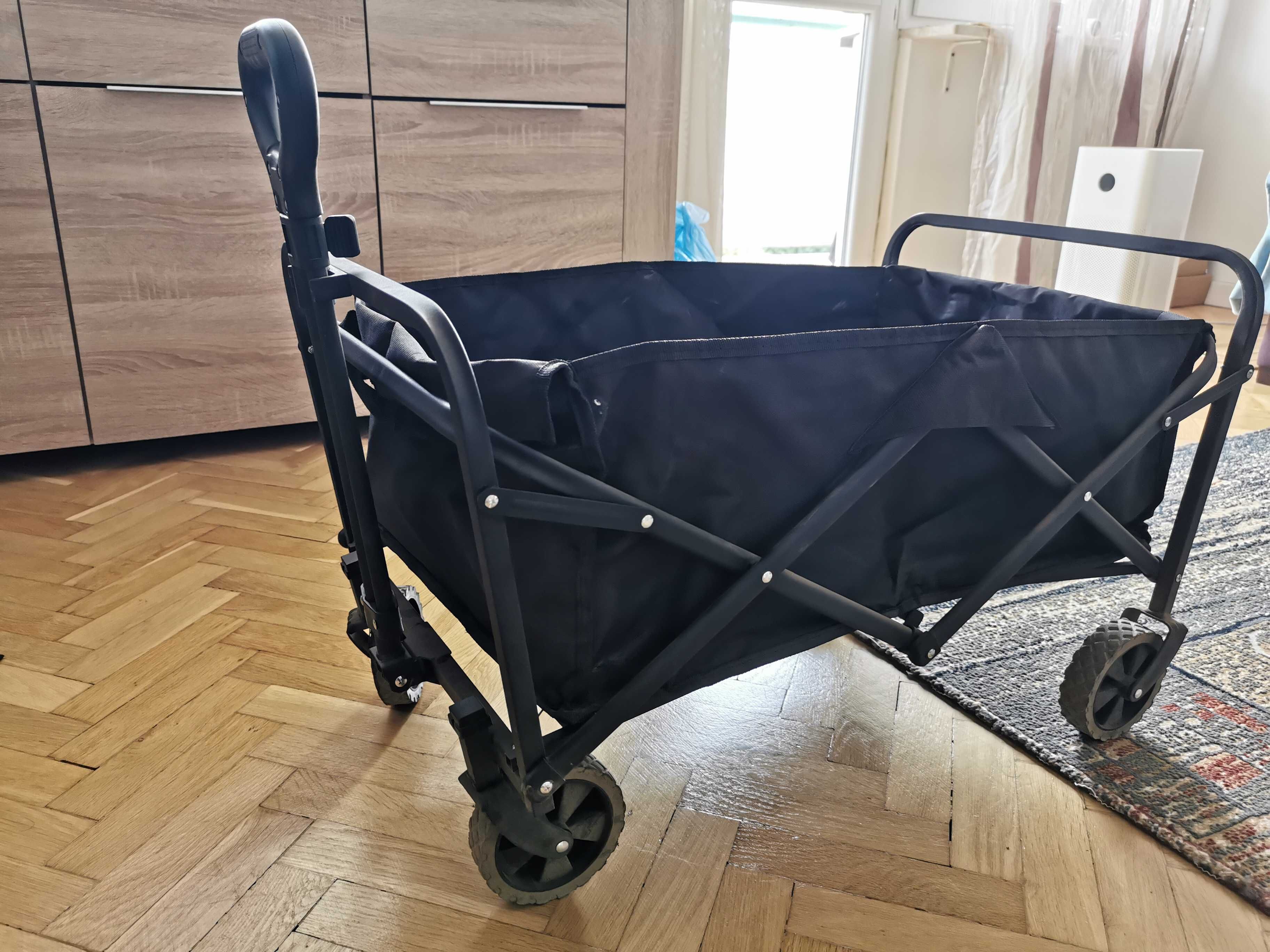 Wózek ogrodowy transportowy czarny