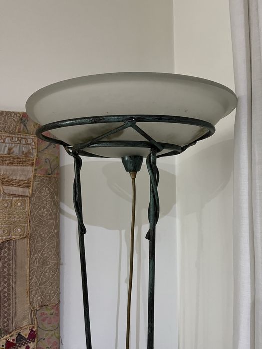 Candeeiro ferro e vidro