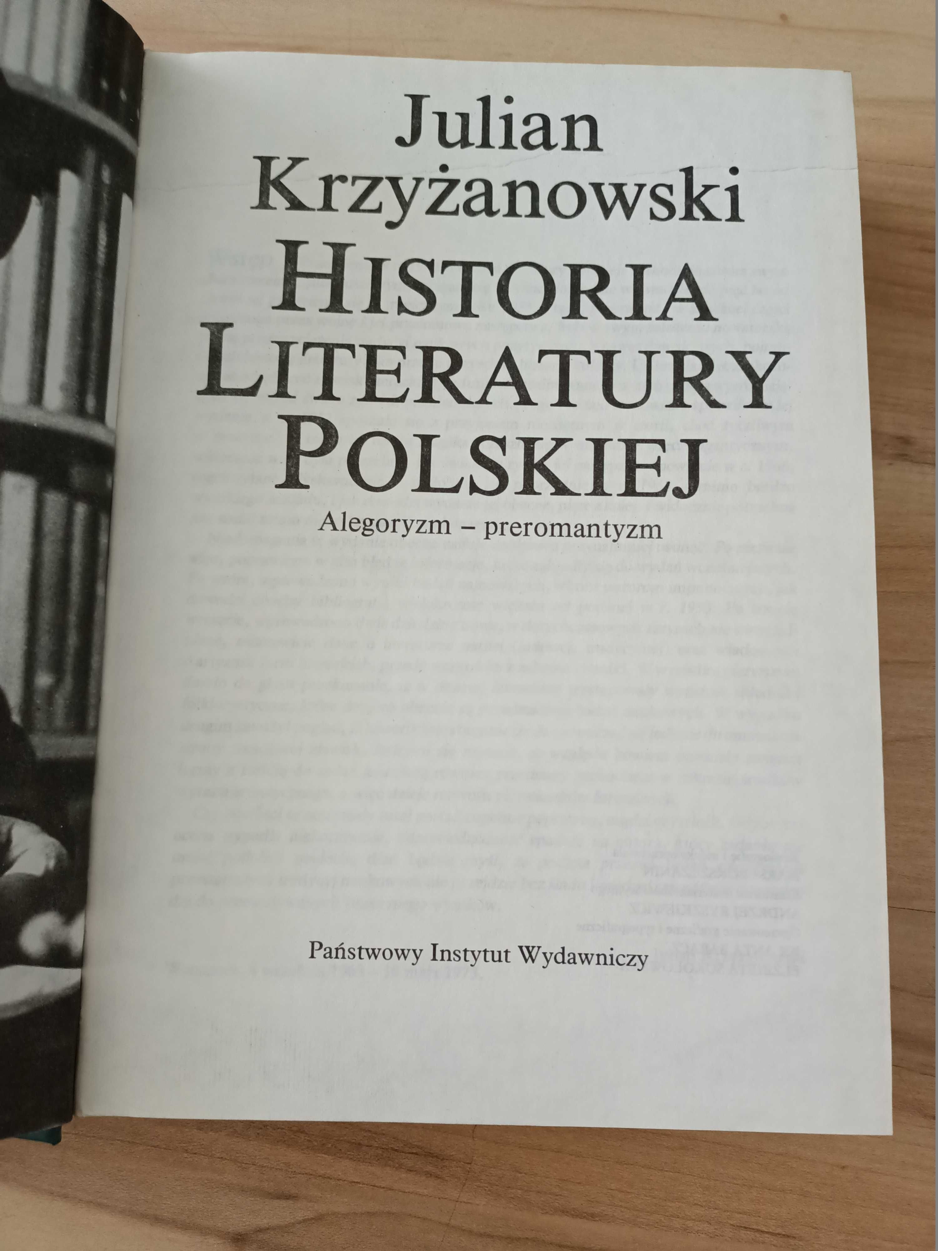 Historia literatury Polskiej - Krzyżanowski J