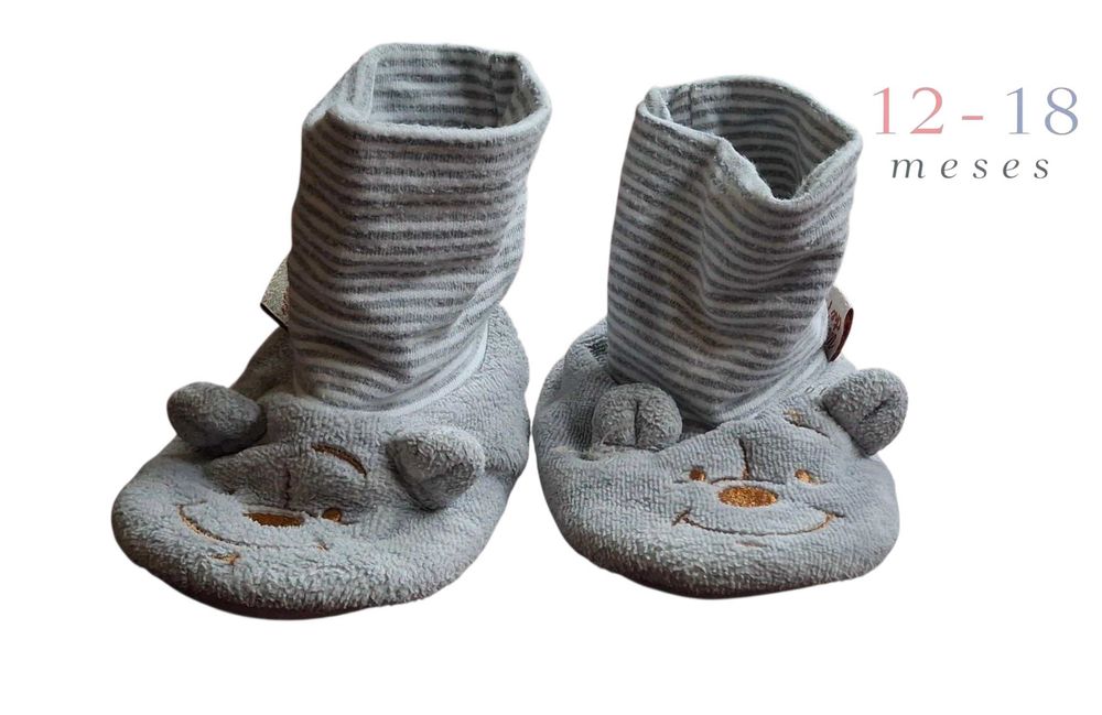 Pantufas Cinzentas Primark 12-18 meses