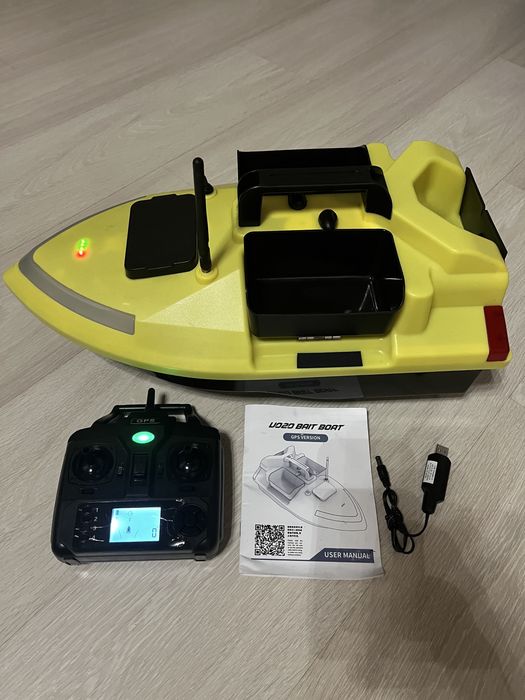 Кораблик flaitek v020 GPS 40 точок 12 000 ампер батарея