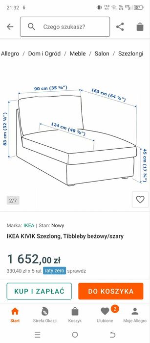 Leżanki Ikea kivik