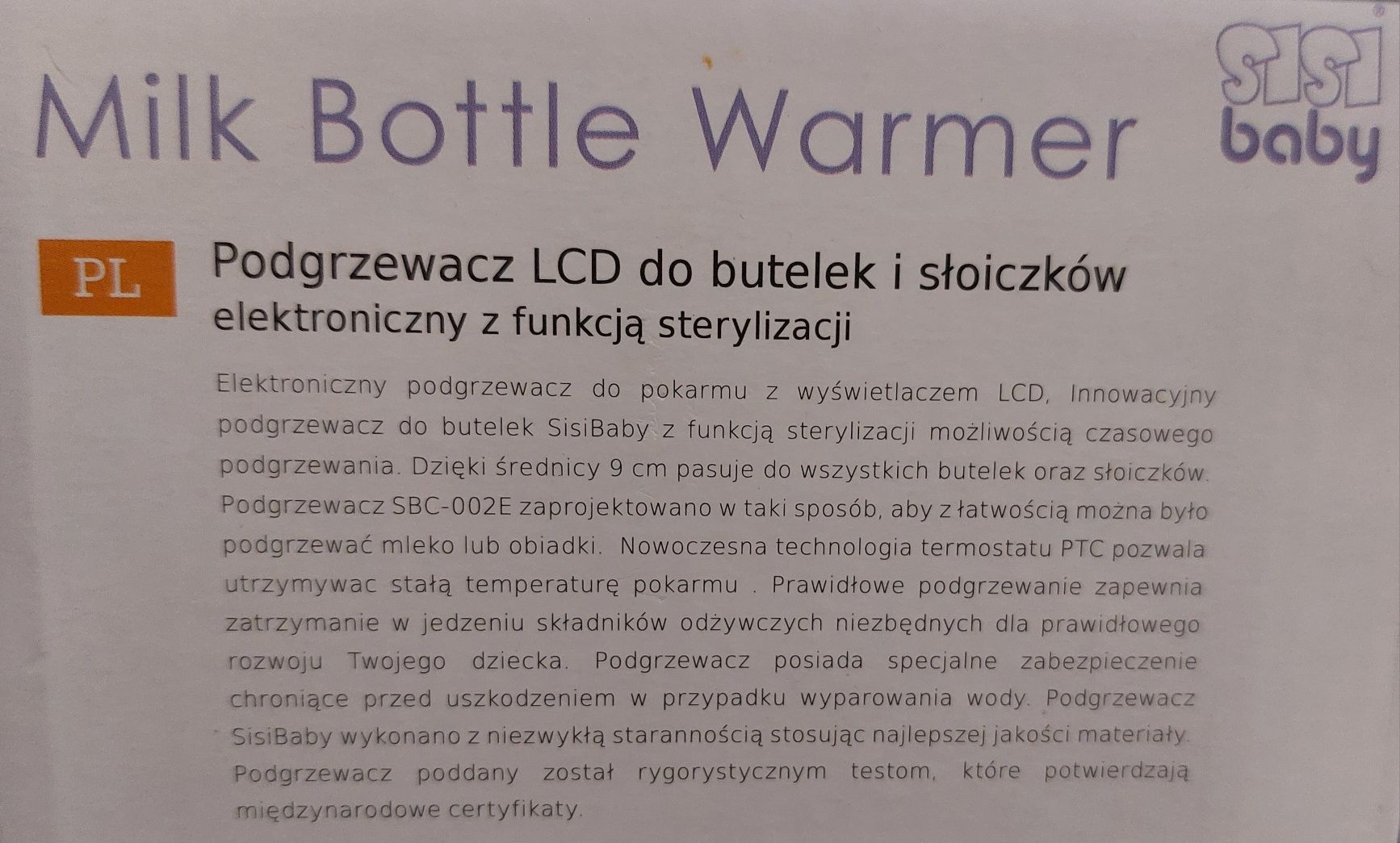 Elektroniczny podgrzewacz do butelek i słoiczków SISI baby