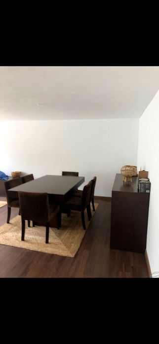 Mobília de sala sofá aparador mesa e cadeiras e oferta móvel tv
