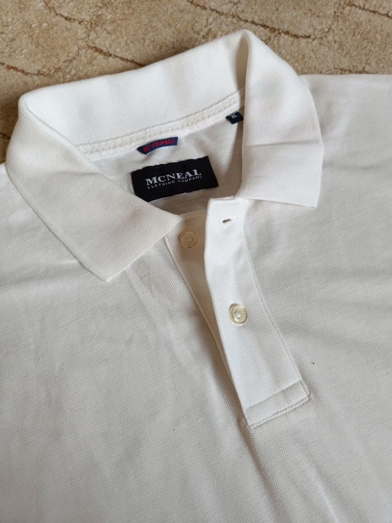 Elegancka męska koszulka polo McNeal xl biała