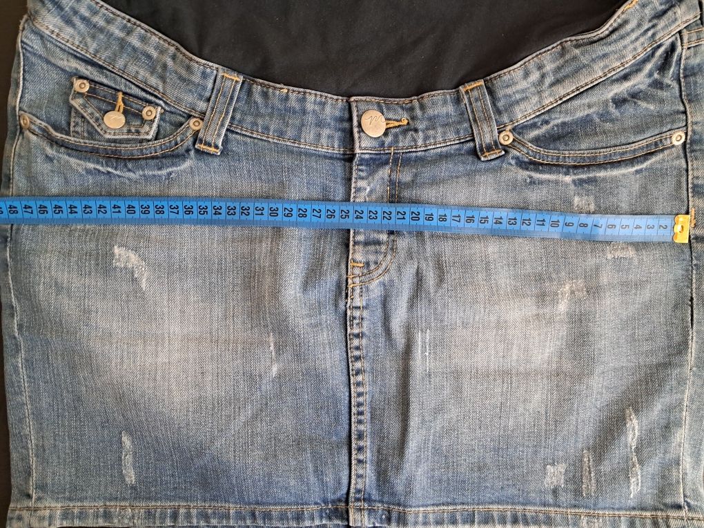 Spódnica ciążowa z panelem/denim/jeans/h&m mama M/38