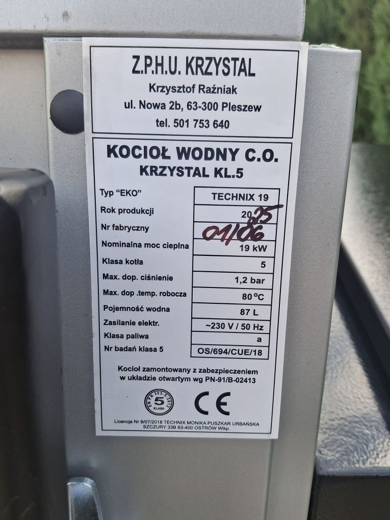 Kocioł na eko groszek 19kW do 180m2-Technix DOFINANSOWANIE