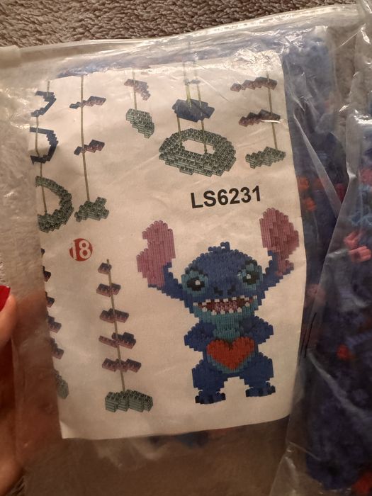 Знижка!Лего Стіч конструктор синій 3D