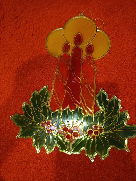 Witraż plastikowy  świece