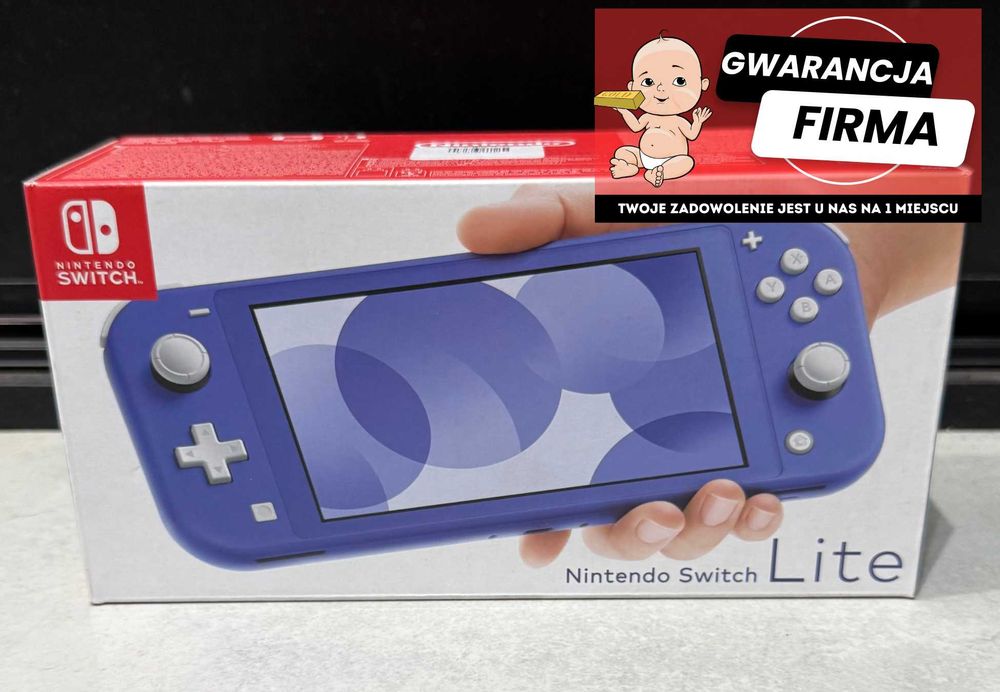 Nowa Konsola Nintendo Switch Lite Blue + gry, przenośna CFW