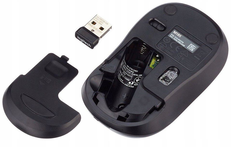 myszka bezprzewodowa logitech m185 sensor optyczny