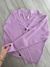 Liliowy sweterek oversize 36 S