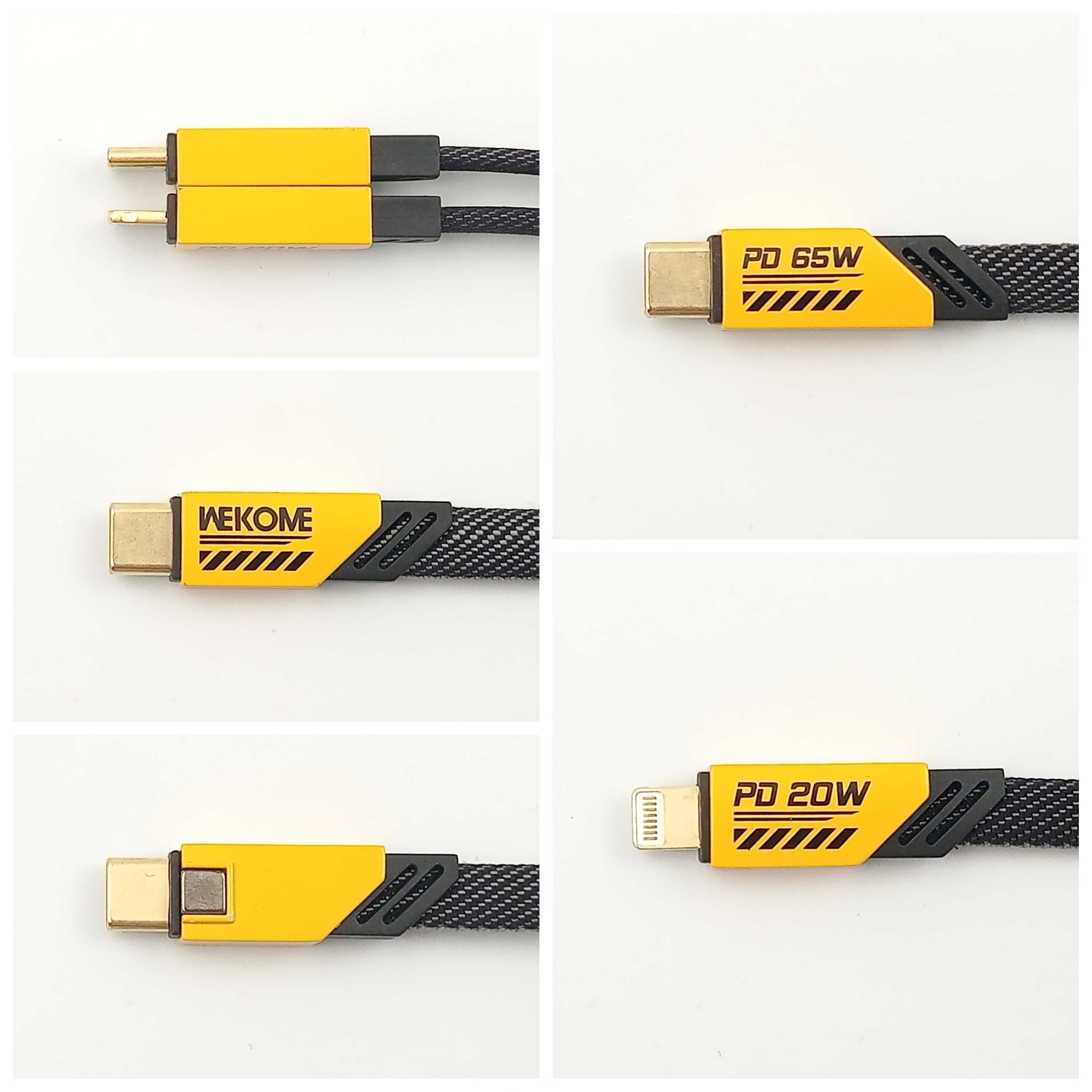 Kabel USB 6A WEKOME 2 W 1 65+20WAT