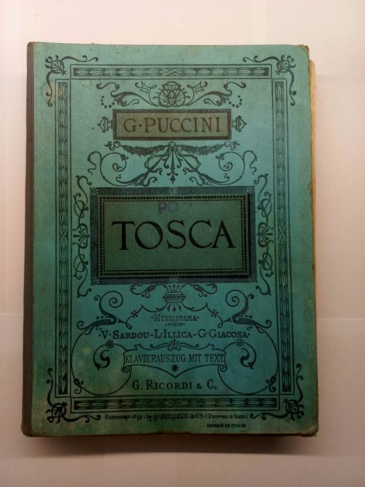G. Puccini TOSCA wyciąg fortepianowy z głosami nuty Opera całość
