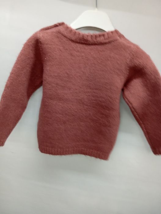 Sweter niemowlęcy nowy rozmiar 74 cm dziewczynka zdobiony