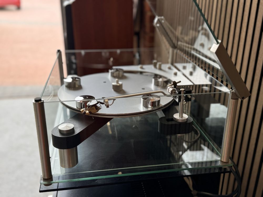 Gramofon Transcripton unikatowy transrotor szklo aluminium manualny